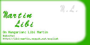 martin libi business card